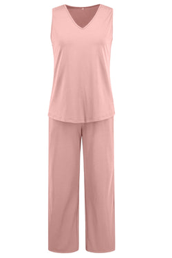 V-Neck Tank, Long Sleeve Cover-Up and Pants Three Piece Set