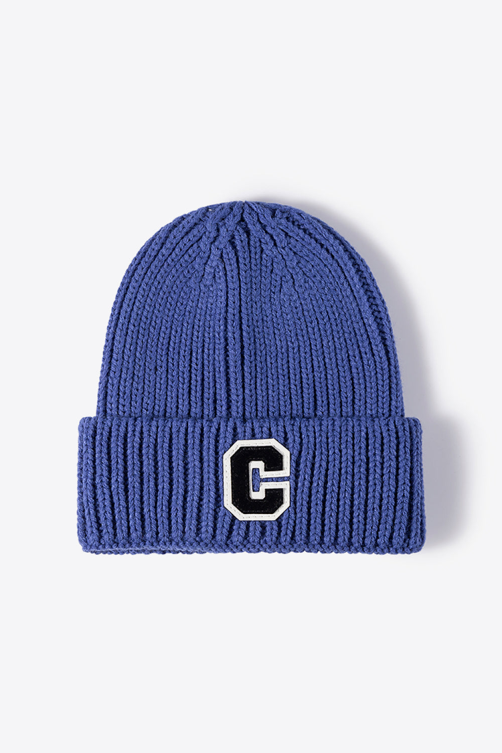 Letter C Patch Cuffed Beanie