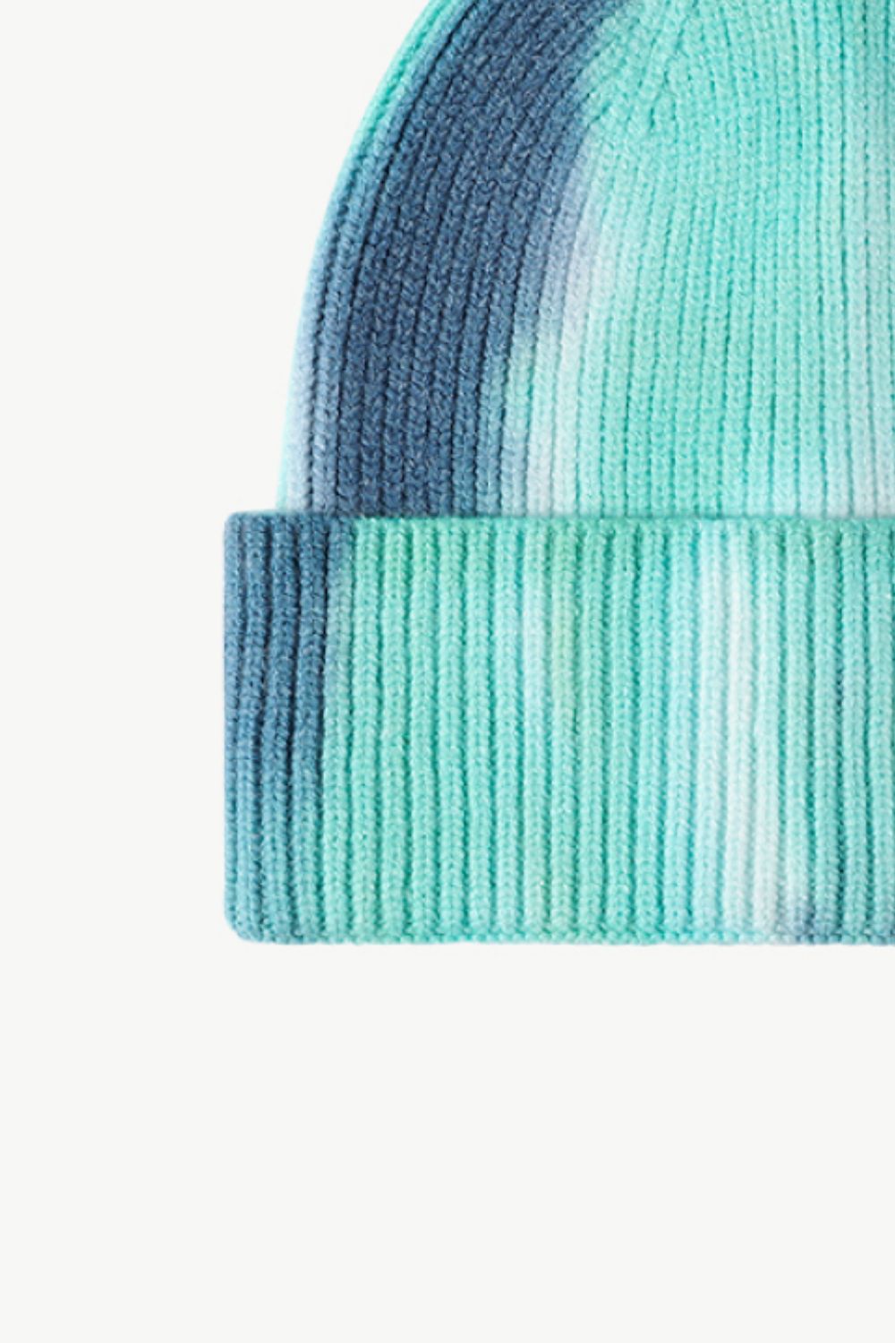 Gorro de punto con puños y efecto tie-dye