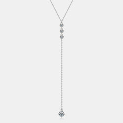 1.3 Carat Moissanite 925 Sterling Silver Drop Necklace