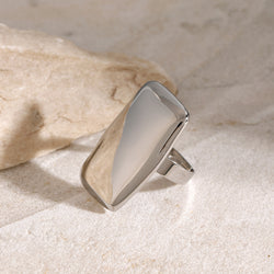 Stainless Steel Rectangle Adjustable Open Ring