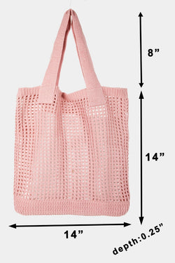 Bolso de mano de punto de crochet Fame Pointelle