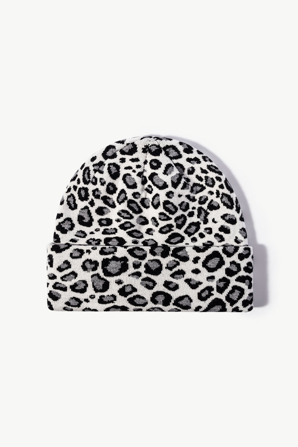 Gorro con puños y estampado de leopardo