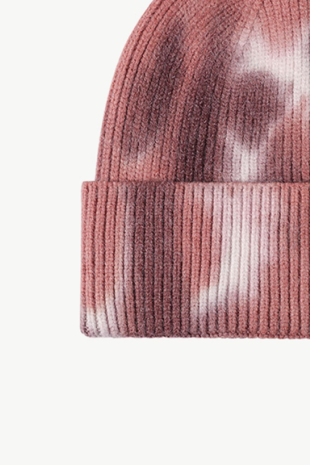 Gorro de punto con puños y efecto tie-dye