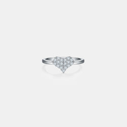 Moissanite 925 Sterling Silver Heart Ring