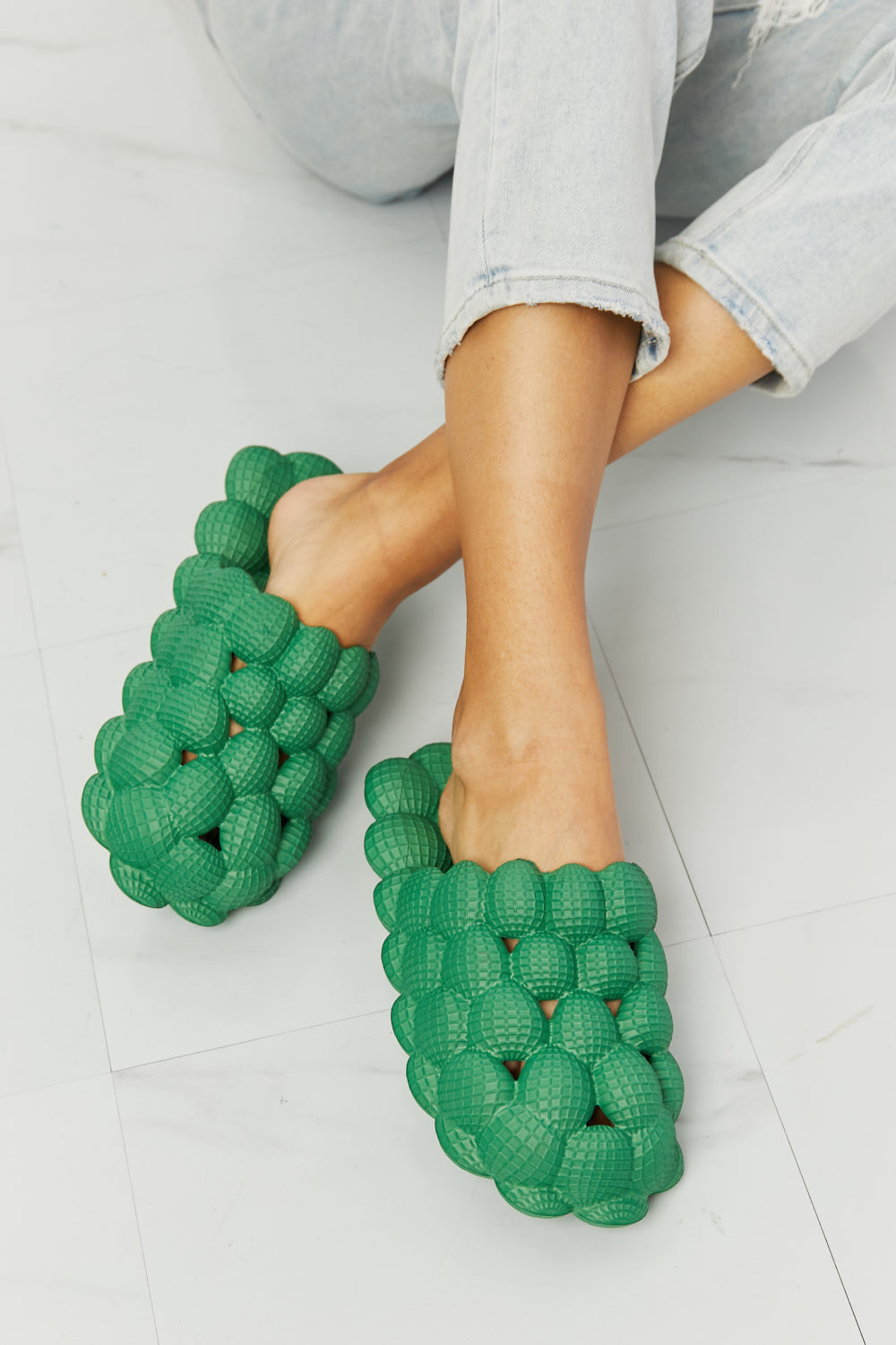 Sandalias NOOK JOI Laid Back Bubble en color verde