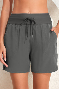 Drawstring Swim Shorts with Pockets