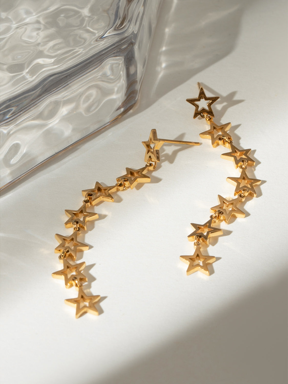 Stainless Steel Cutout Star Earrings