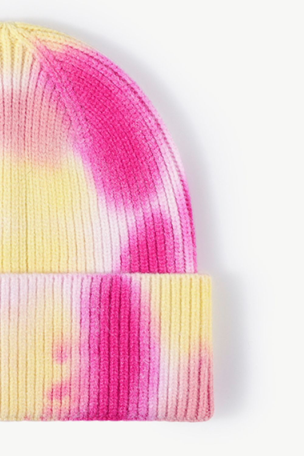 Gorro de punto con puños y efecto tie-dye