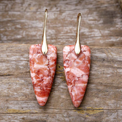 Natural Stone Geometric Shape Earrings