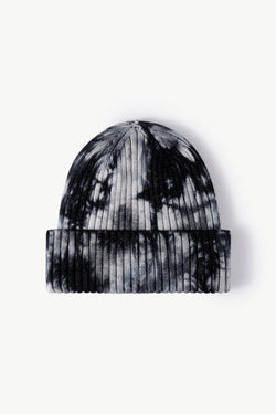 Gorro de canalé con puños y efecto tie-dye