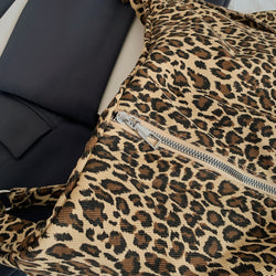 Bolsa de poliéster con estampado de leopardo