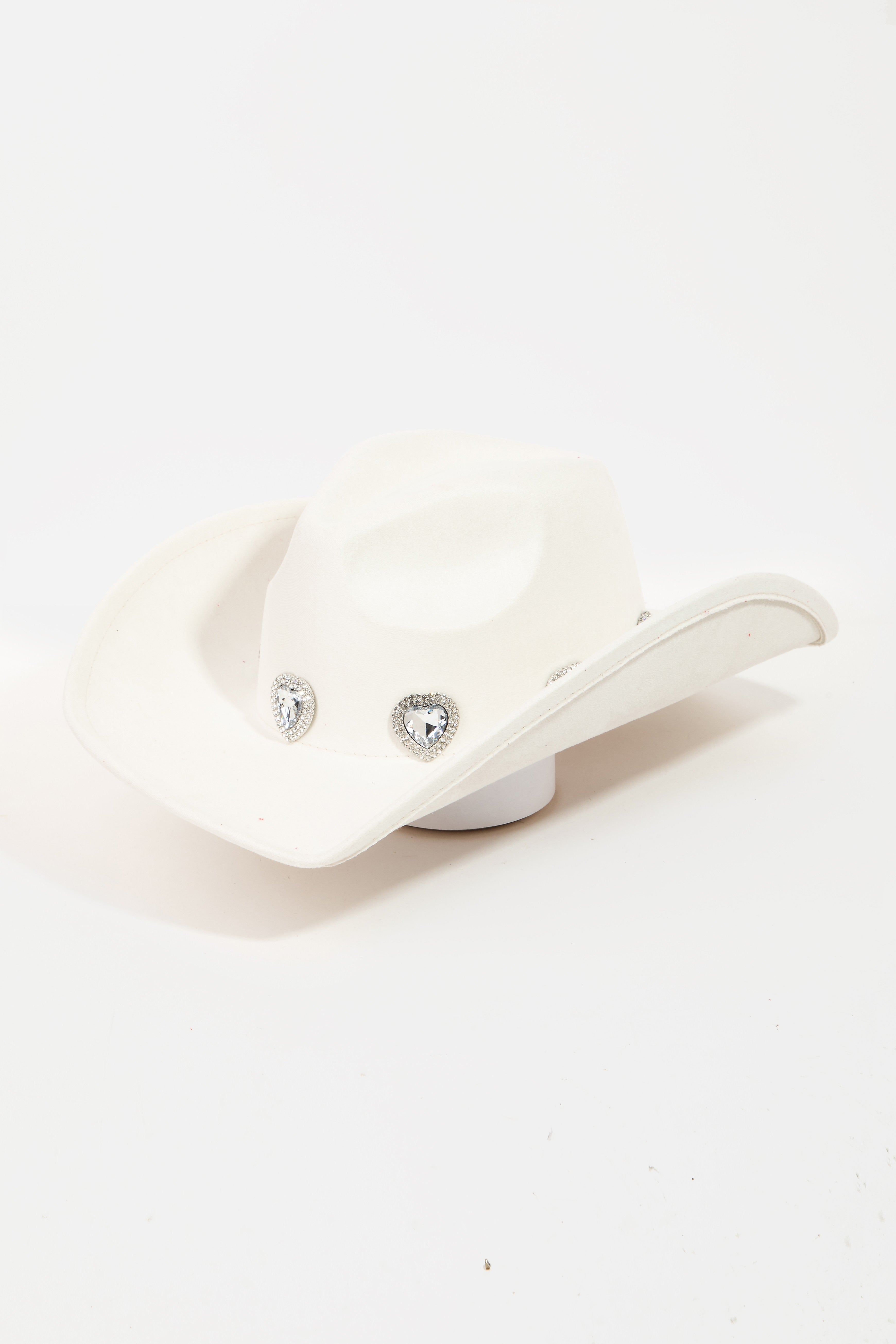 Sombrero de vaquero con corazón pavé de diamantes de imitación Fame