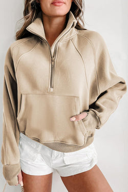 Half Zip Long Sleeve Sweatshirt