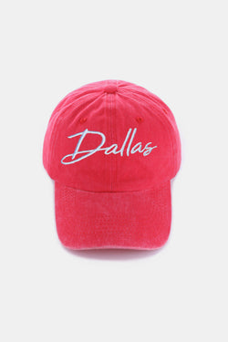 Gorra de béisbol lavada con bordado DALLAS de Zenana