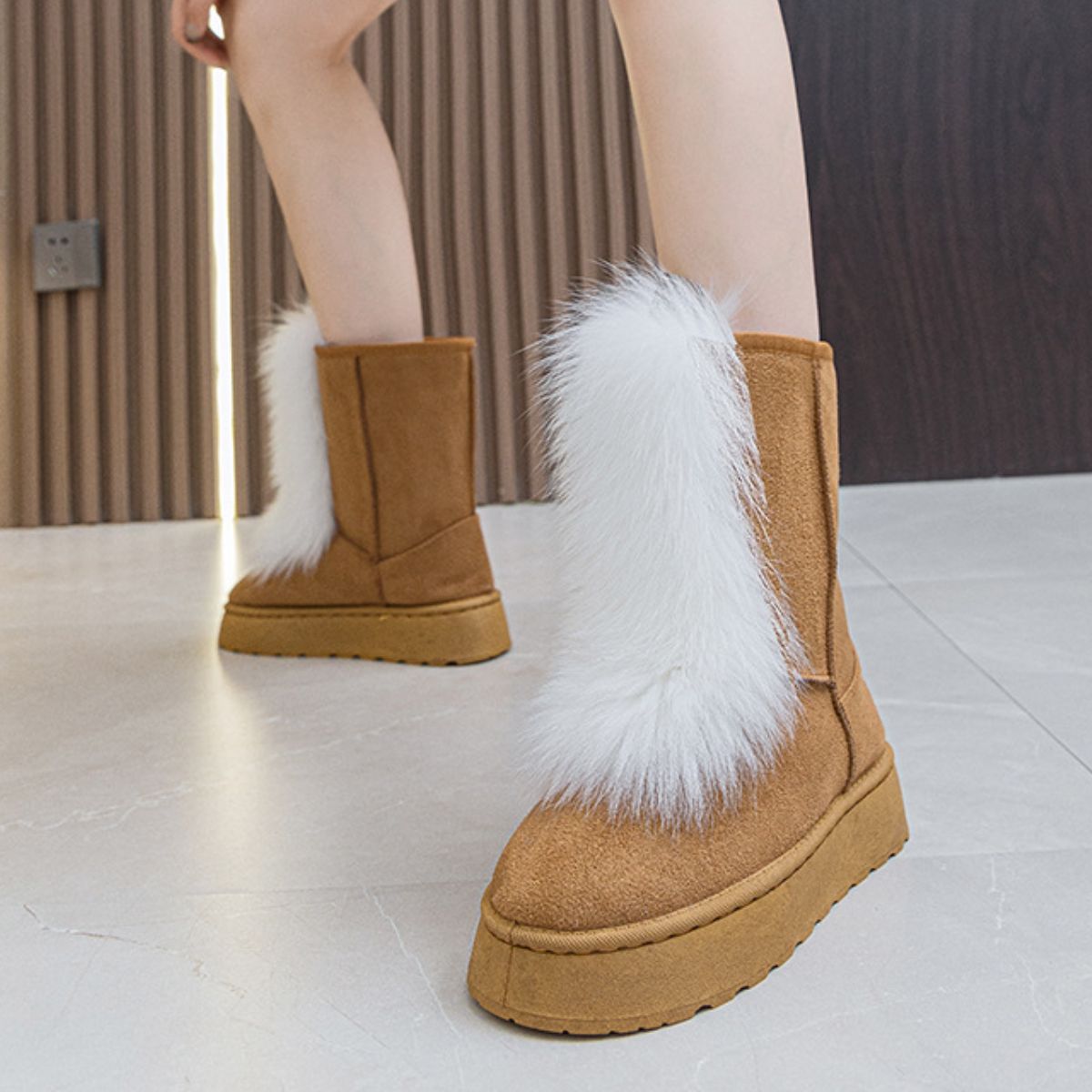 Thermal Suede Platform Boots