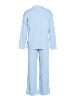 Collared Neck Long Sleeve Top and Drawstring Pants Set