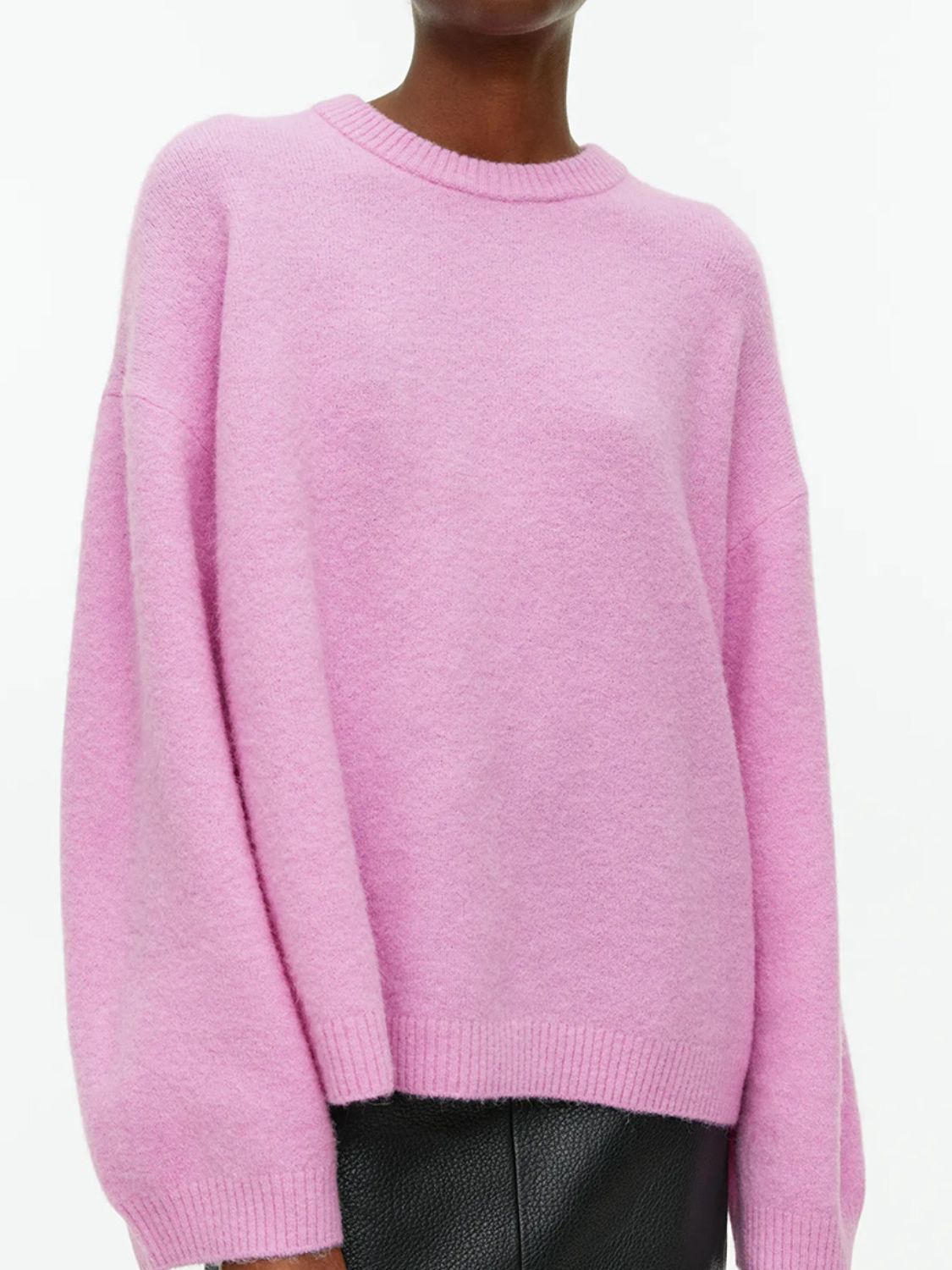 Round Neck Drop Shoulder Sweater