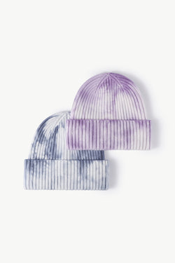 Gorro de canalé con puños y efecto tie-dye