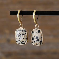 Pendientes colgantes de piedra natural de cobre