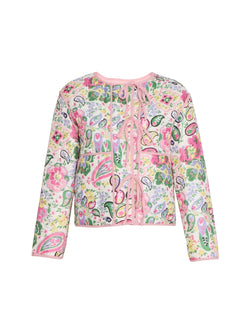 Tied Printeded Long Sleeve Jacket