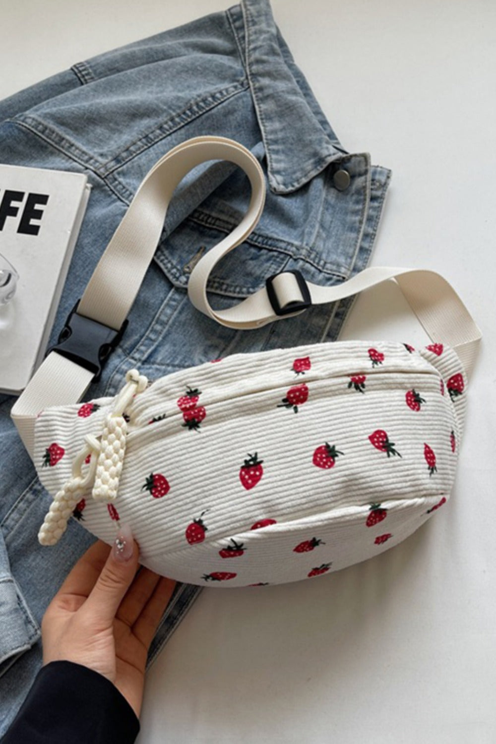 Printed Adjustable Strap Sling Bag