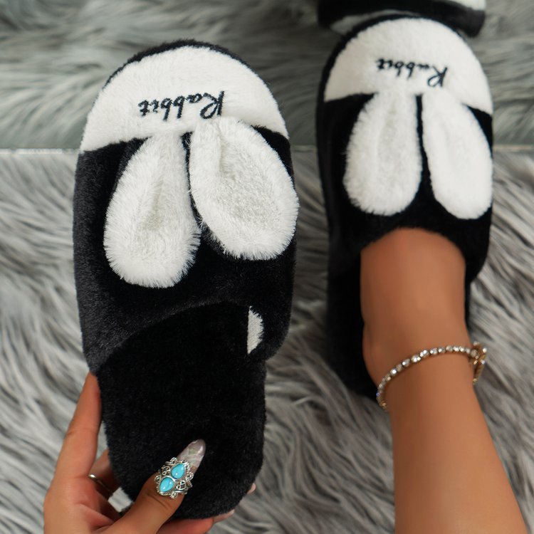 Rabbit Ears Round Toe Slippers