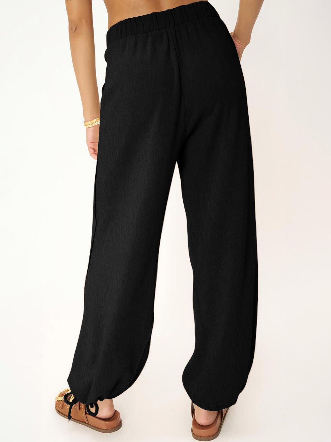 Drawstring Elastic Waist Joggers