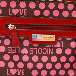 Bolso de mano con costura festoneada de Nicole Lee USA