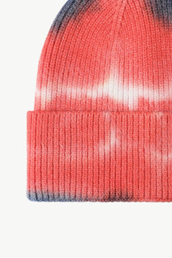 Gorro de punto con puños y efecto tie-dye