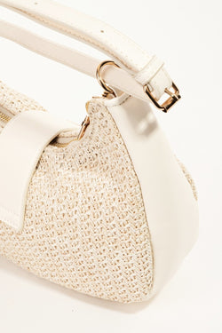 Bolso Hobo Fame con trenza de paja