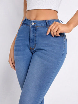 High Rise Skinny Jeans with Pockets