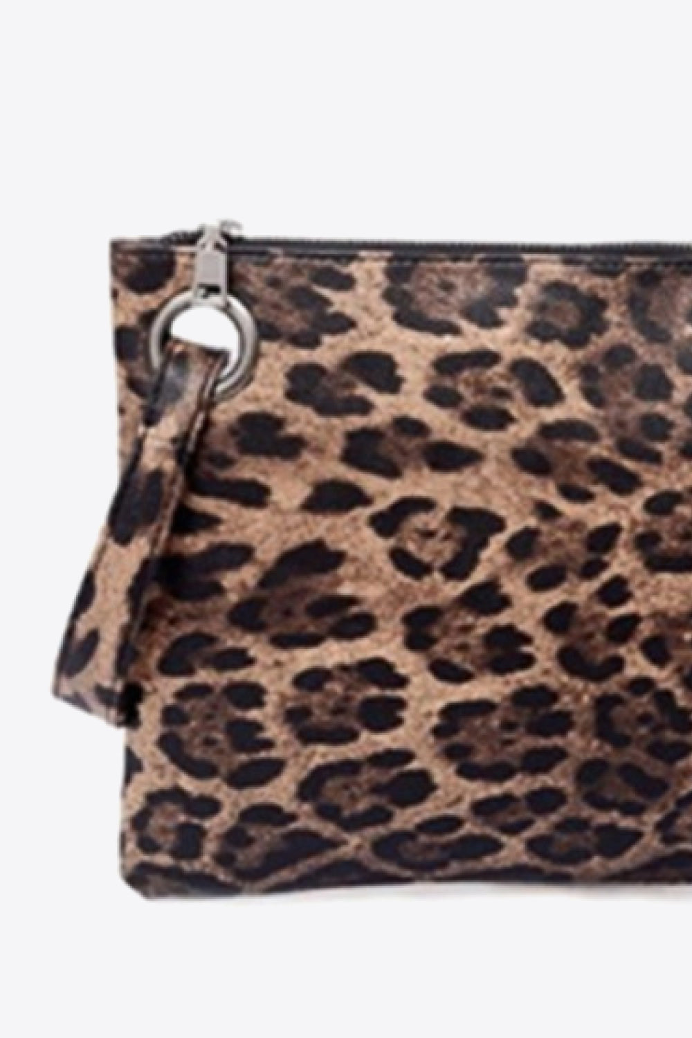 Cartera de piel sintética con diseño de leopardo