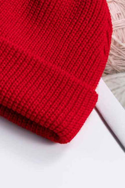 Gorro de punto acanalado con puños cómodos