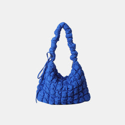 Drawstring Adjustable Strap Quilted Shoulder Bag