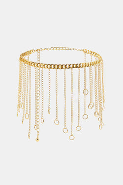 Fringe Chain Alloy Belt