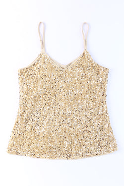 Sequin Adjustable Straps Cami