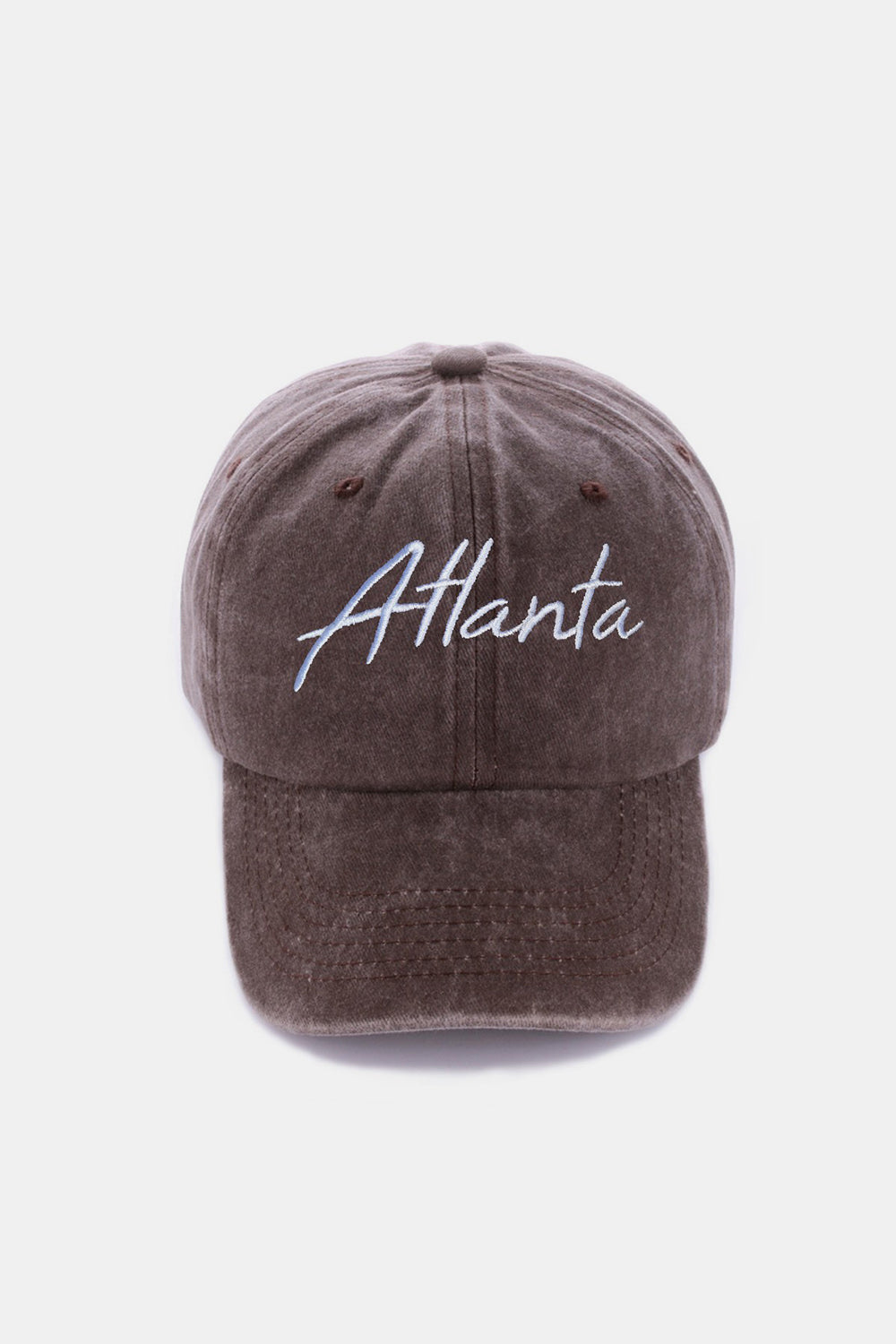 Gorra de béisbol lavada con bordado ATLANTA de Zenana