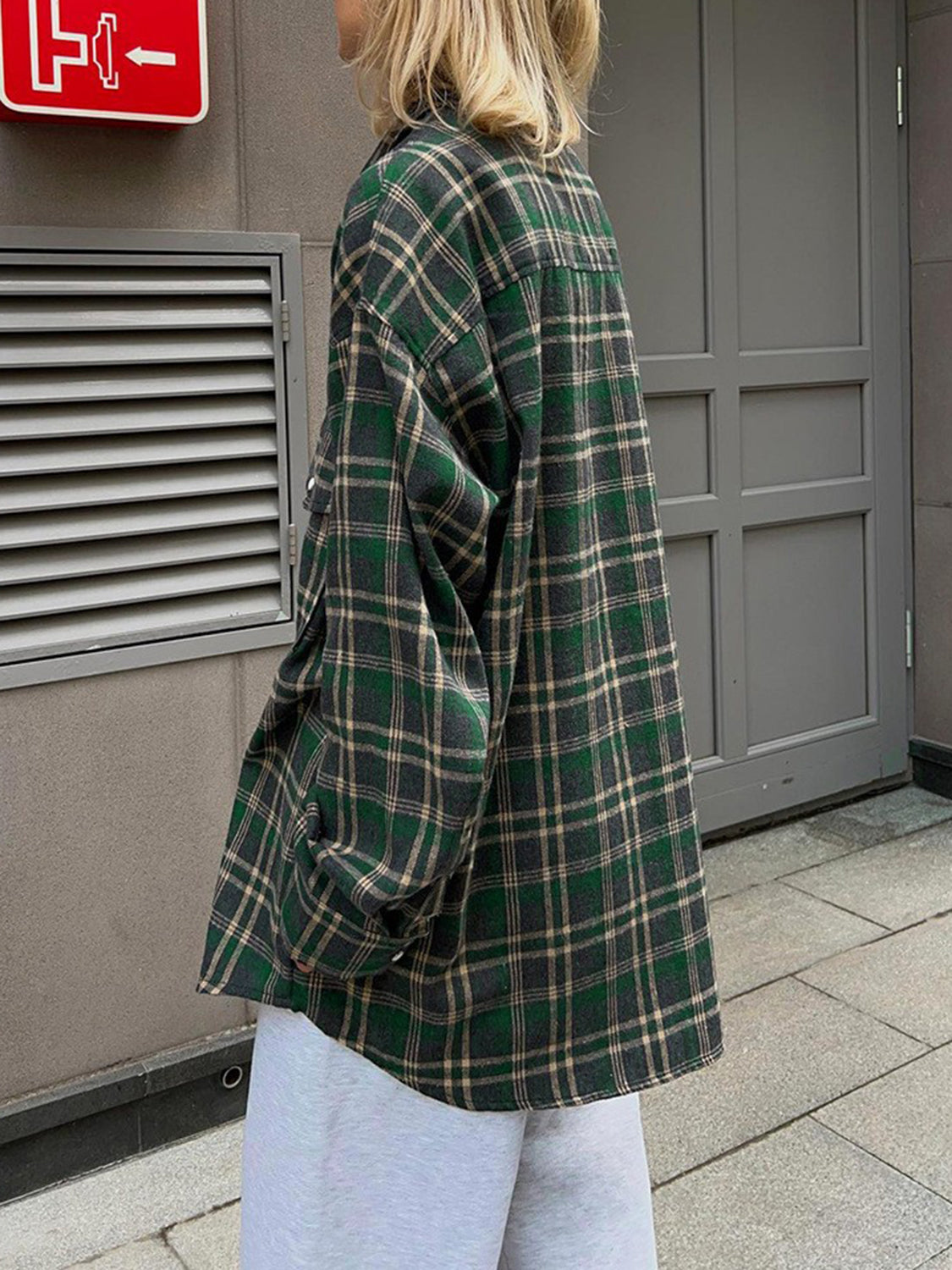 Pocketed Plaid Button Up Shacket