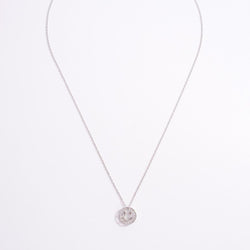 925 Sterling Silver Zircon Smiley Face Necklace