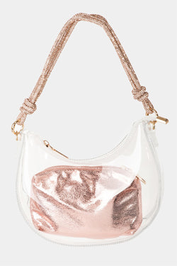 Bolso baguette transparente Fame Clear