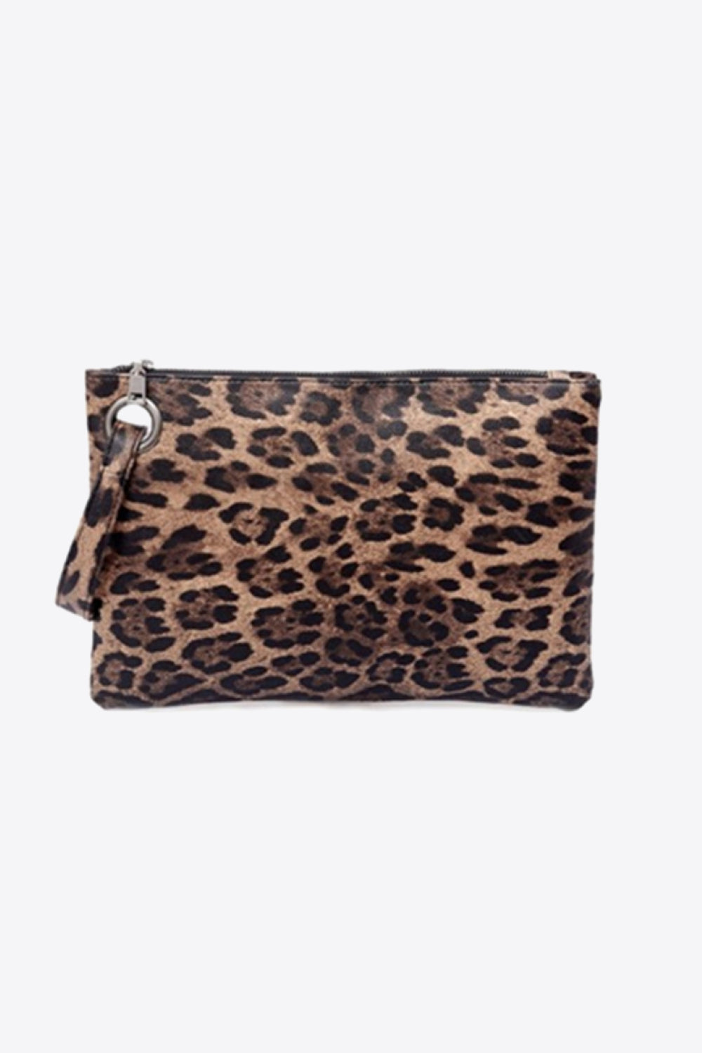 Cartera de piel sintética con diseño de leopardo