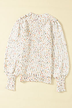 Confetti Round Neck Long Sleeve Sweater