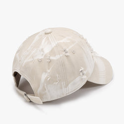 Gorra de béisbol de algodón ajustable y desgastada