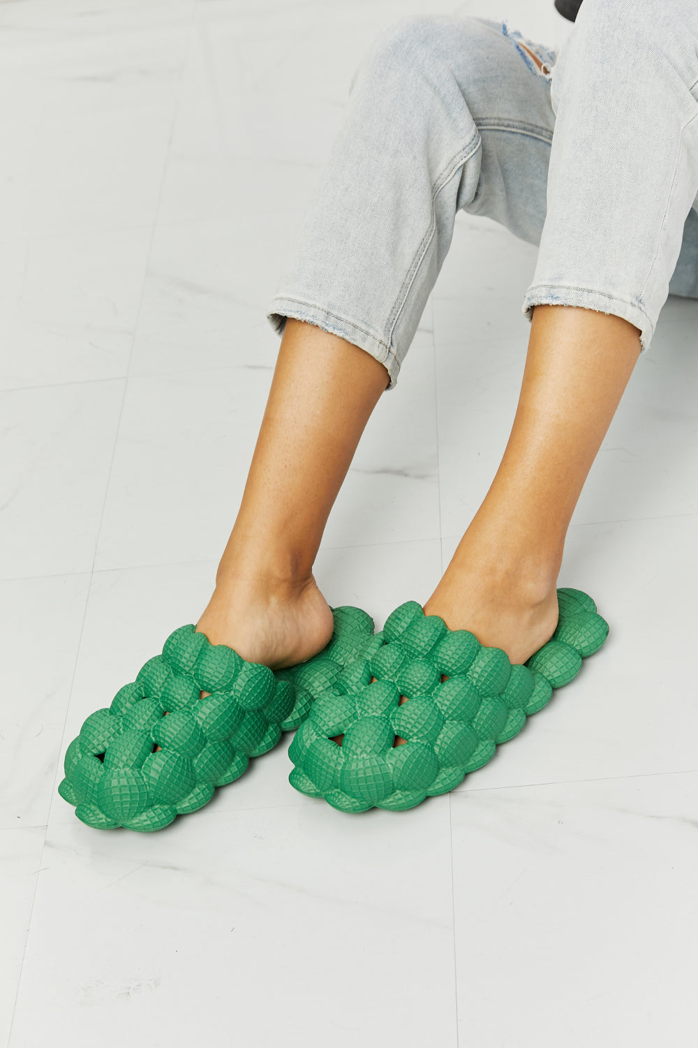 Sandalias NOOK JOI Laid Back Bubble en color verde