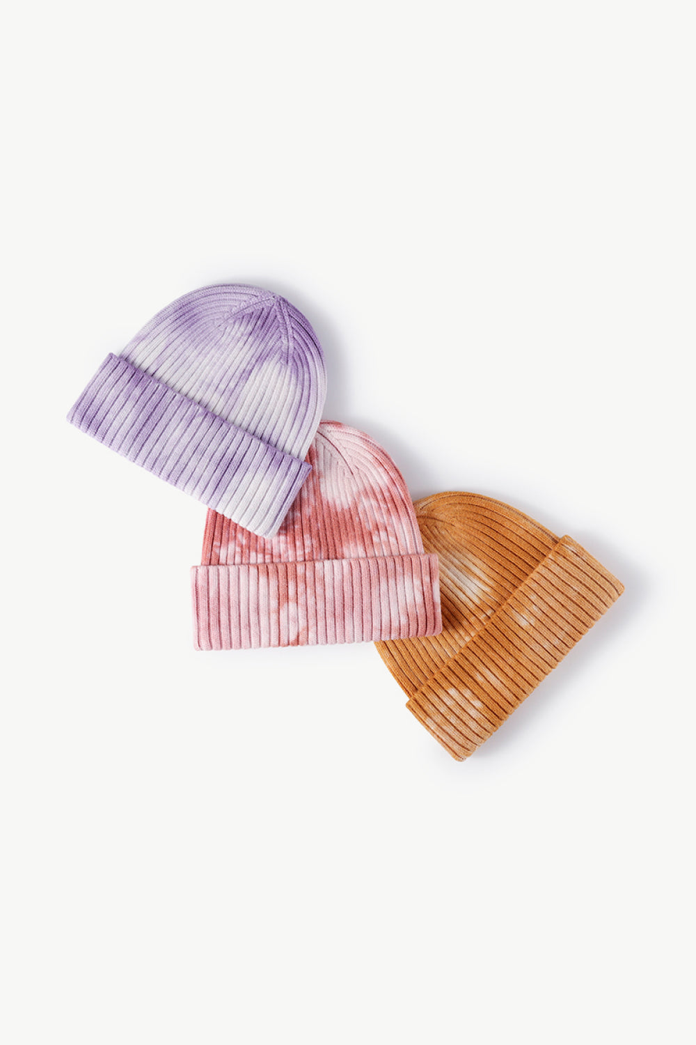 Gorro de canalé con puños y efecto tie-dye