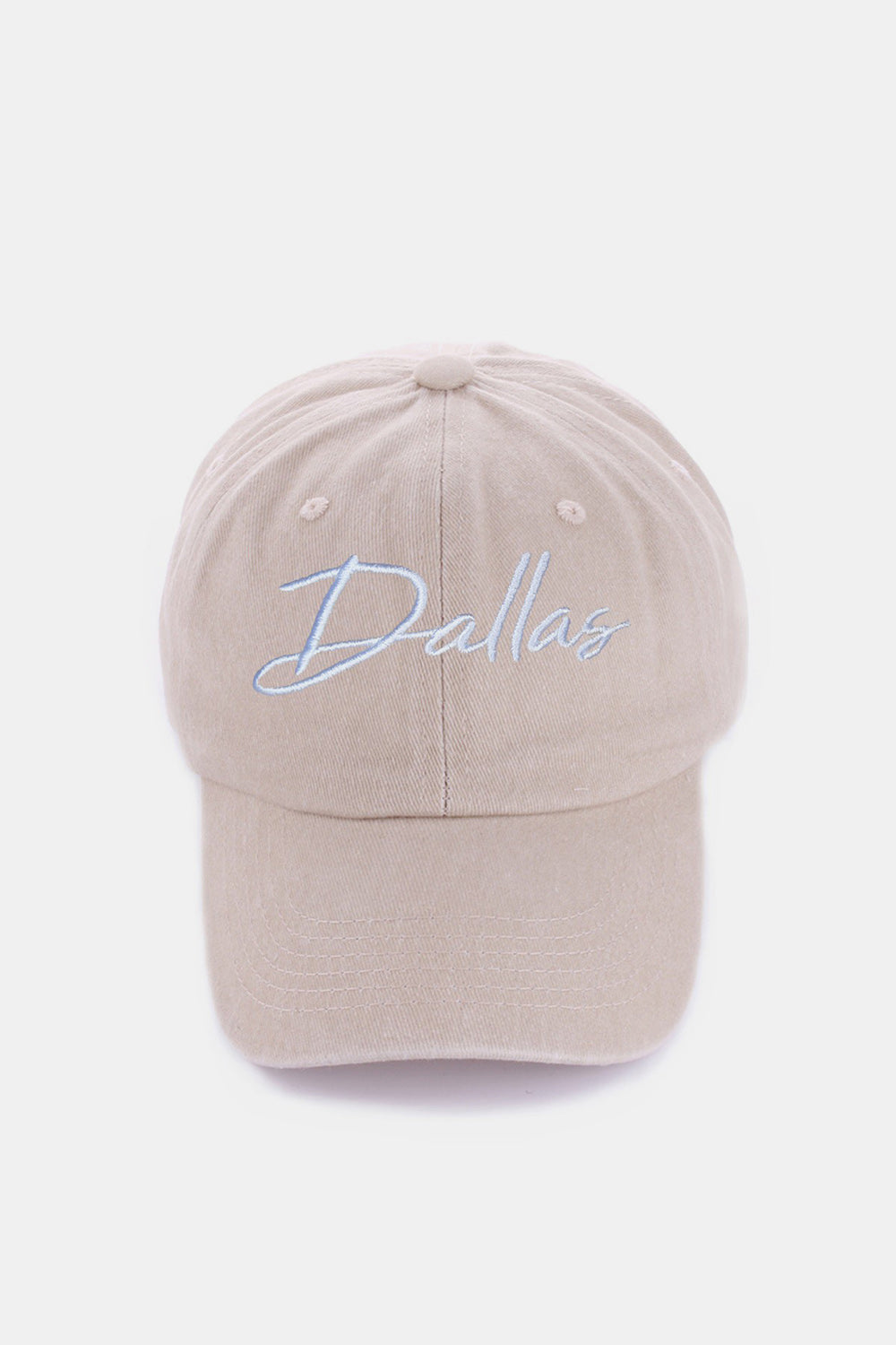 Gorra de béisbol lavada con bordado DALLAS de Zenana