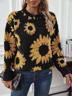 Sunflower Round Neck Long Sleeve Sweater