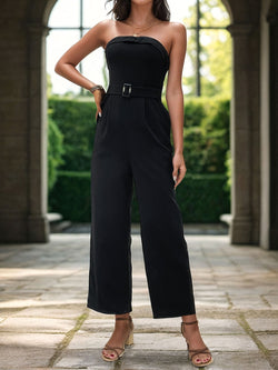 Perfee Tube Jumpsuit with Pockets