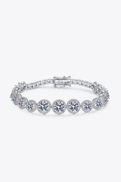 925 Sterling Silver 10.4 Carat Moissanite Bracelet